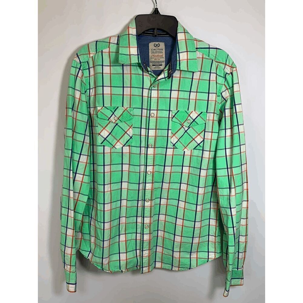 Cactus Long Sleeve Plaid Shirt